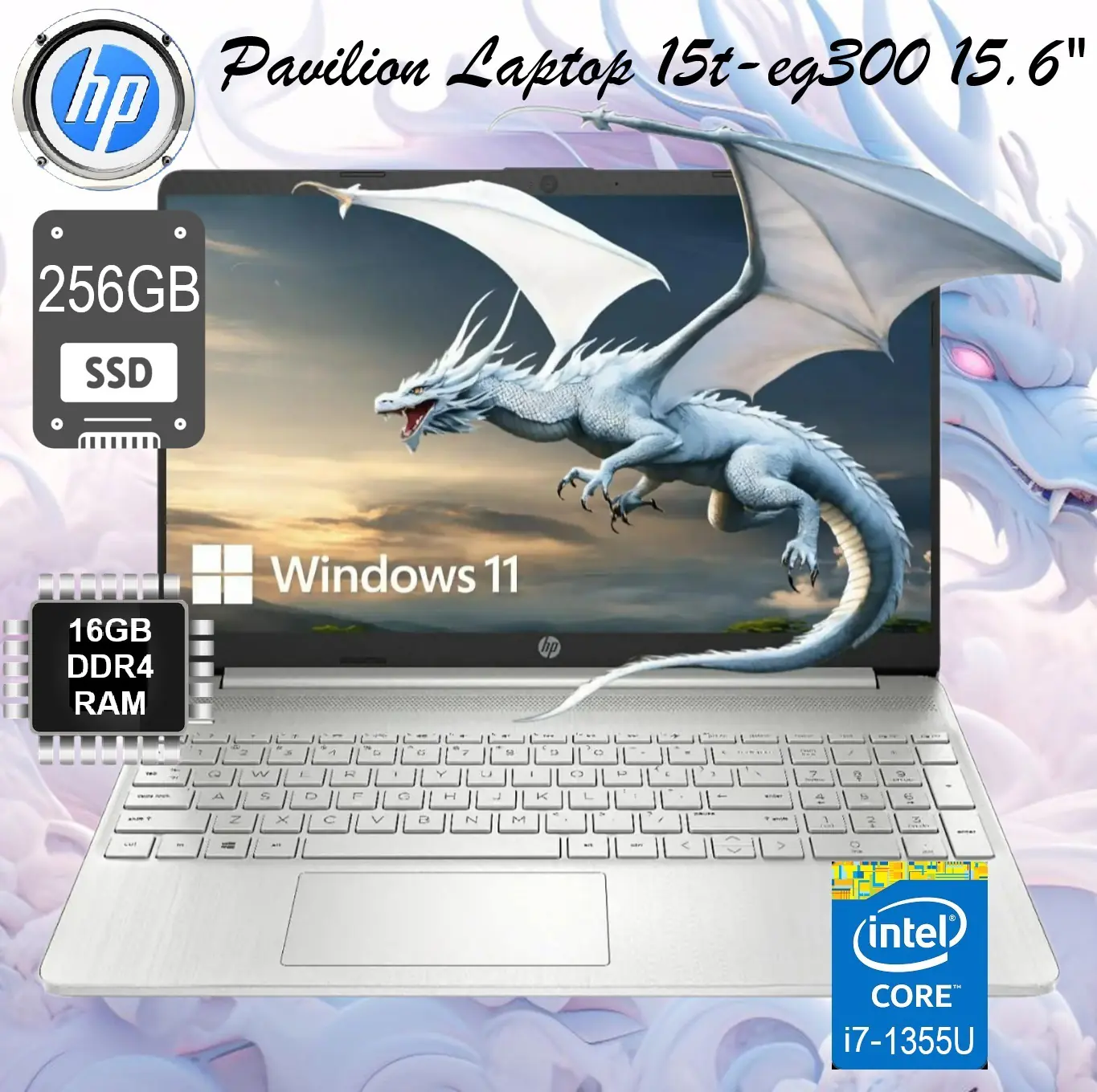 8Y3G2U8R#ABA HP Pavilion i7-1355U 16GB RAM 256GB SSD HP Pavilion 15t-eg300 Intel Core i7-1355U