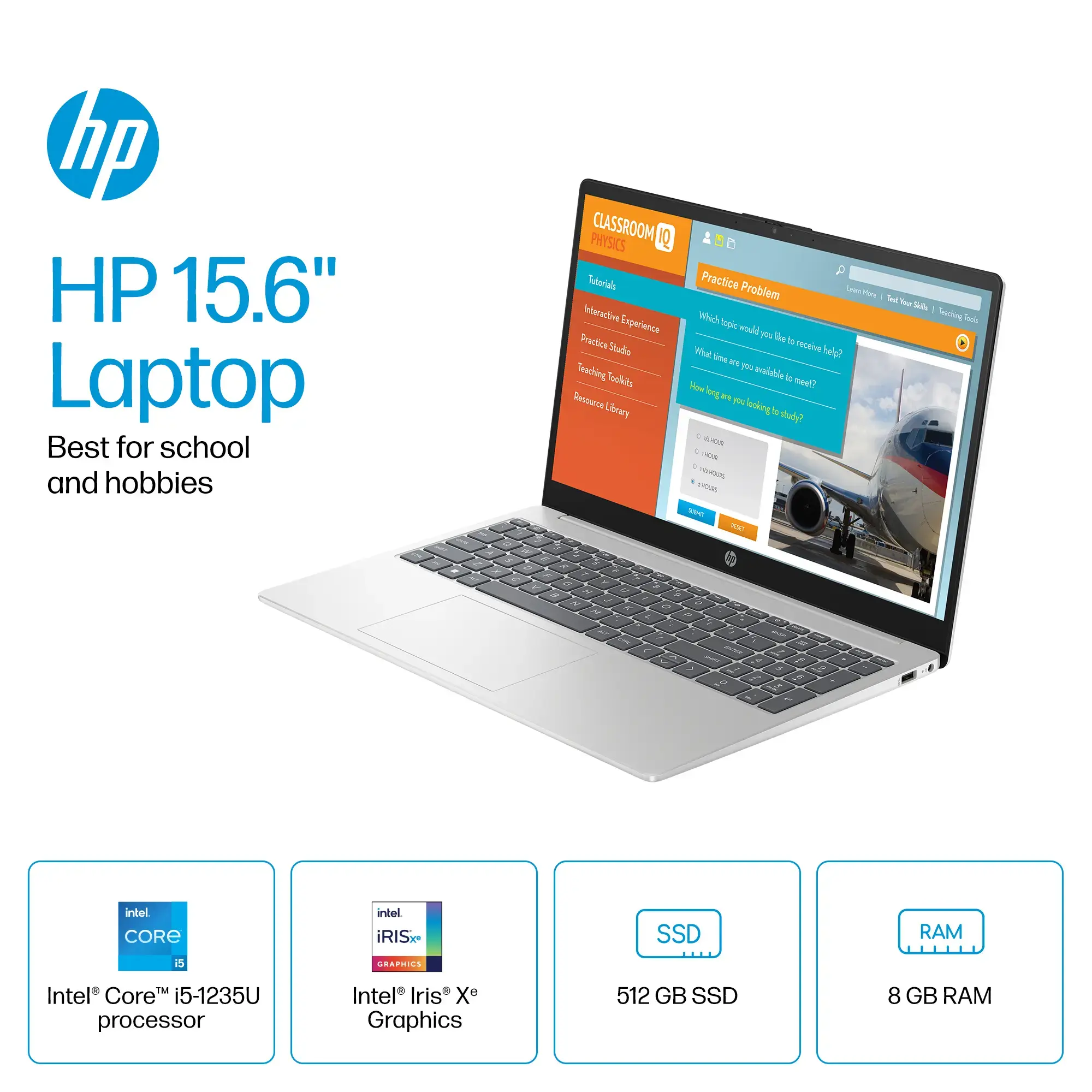 A9PE6UA#ABA HP TouchScreen Laptop i5-1235U Iris Xe HP 15-FD0005 Core™ i5-1235U