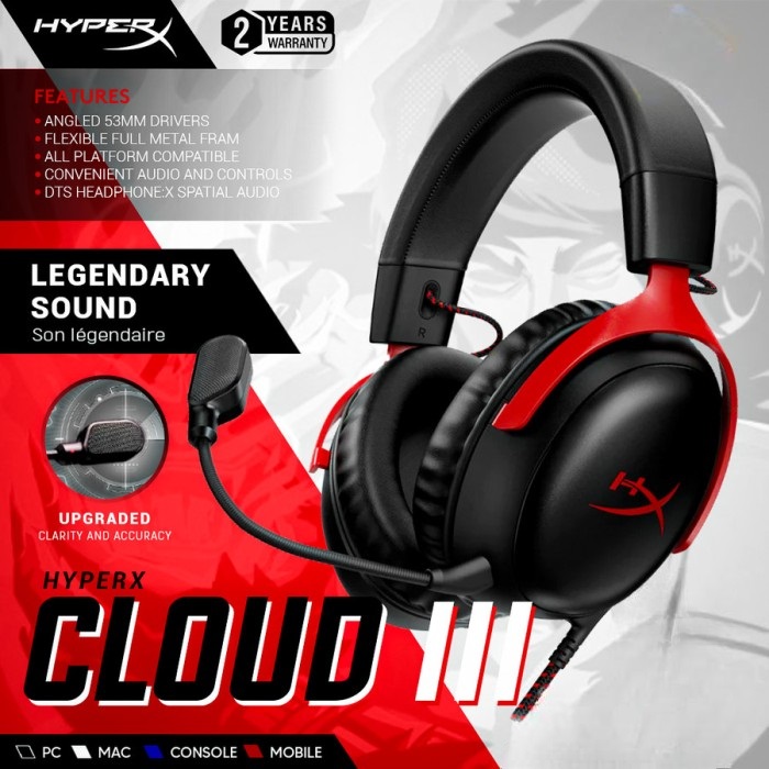 CLOUD-III-BK-WRD-OB HyperX Cloud III Wired DTS Gaming Headset HyperX Cloud III – Wired Gaming Headset