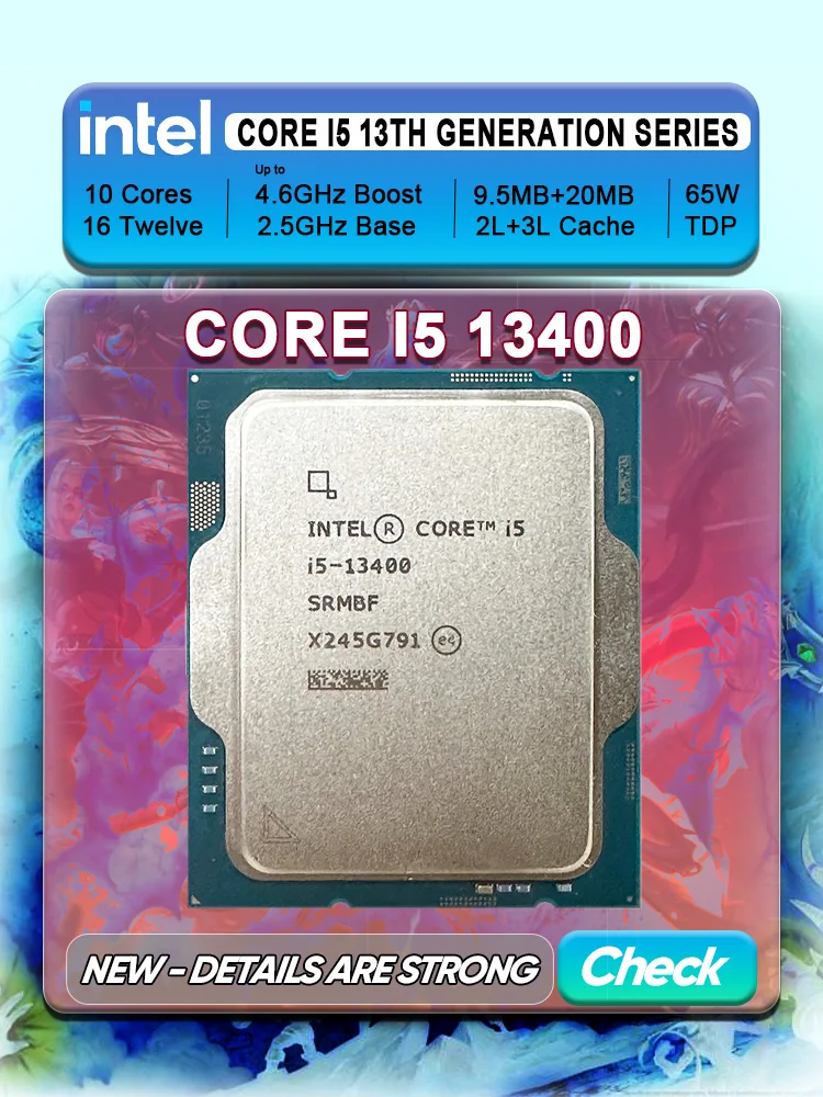 Intel Core i5-13400 Desktop Processor 10 cores (6 P-cores + 4 E-cores) 20MB Cache