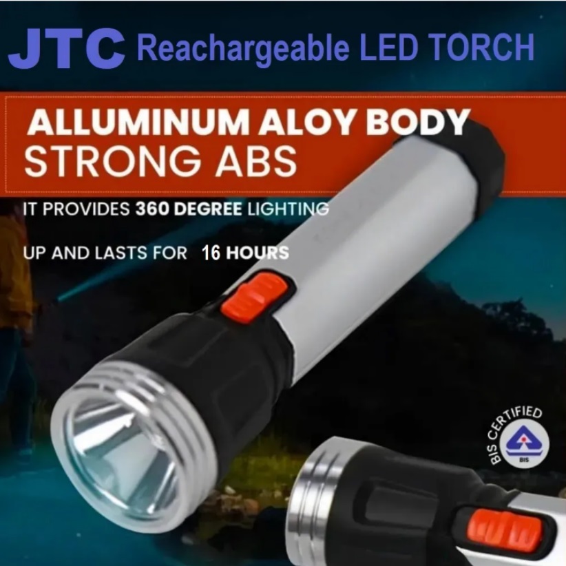 Rechargeable Aluminum Flashlight with Lithium JTC-JLL4516B Rechargeable Aluminum Flashlight with Lithium JTC Rechargeable Aluminum Flashlight with Lithium Battery 3.7V 1200mAH