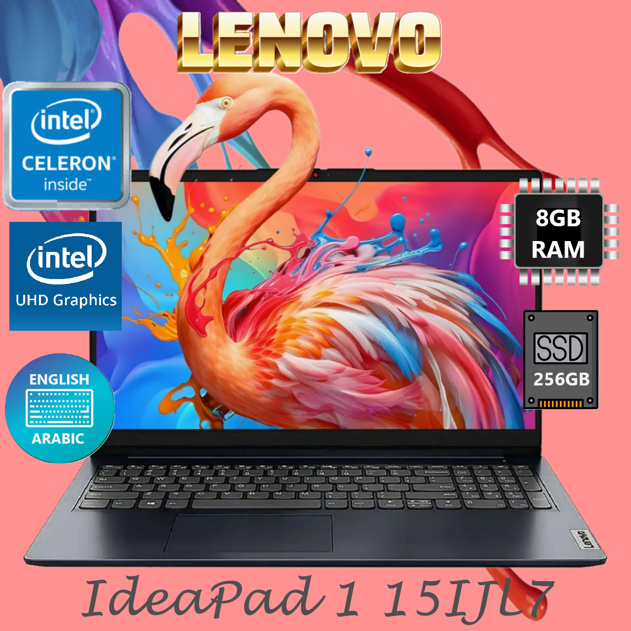  IdeaPad Celeron N4500 8GB RAM Eng Ara Keyboard 82LX00CKDP LENOVO Celeron N4500 8GB RAM Eng Ara Keyboard LENOVO IdeaPad 1 15IJL7 Intel® Celeron® N4500