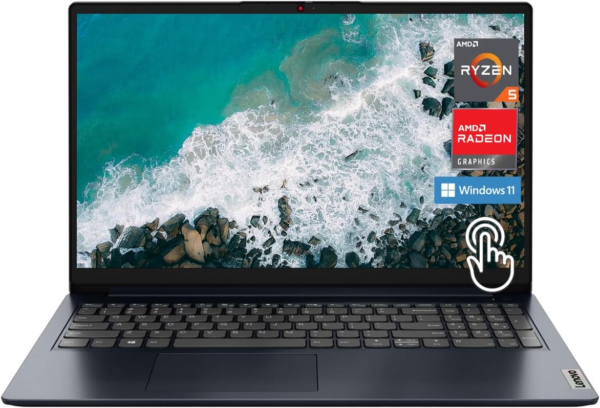 82VG00MYUS LENOVO Touchscreen 8GB DDR5 RAM Windows 11 LENOVO IdeaPad 1 15AMN7 AMD Ryzen™ 5 7520U