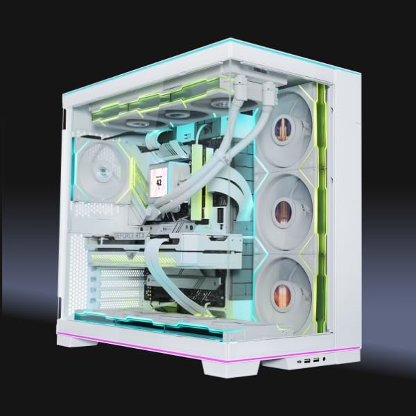 O11DERGBW Lian Li O11D EVO RGB E-ATX Gaming Case ARGB Lian Li O11D EVO RGB E-ATX Gaming Dual Chamber case - ARGB lighting strips - Up to 420mm radiator - Cable management - Front and side tempered glass panels - Reversible chassis (O11DERGBW)