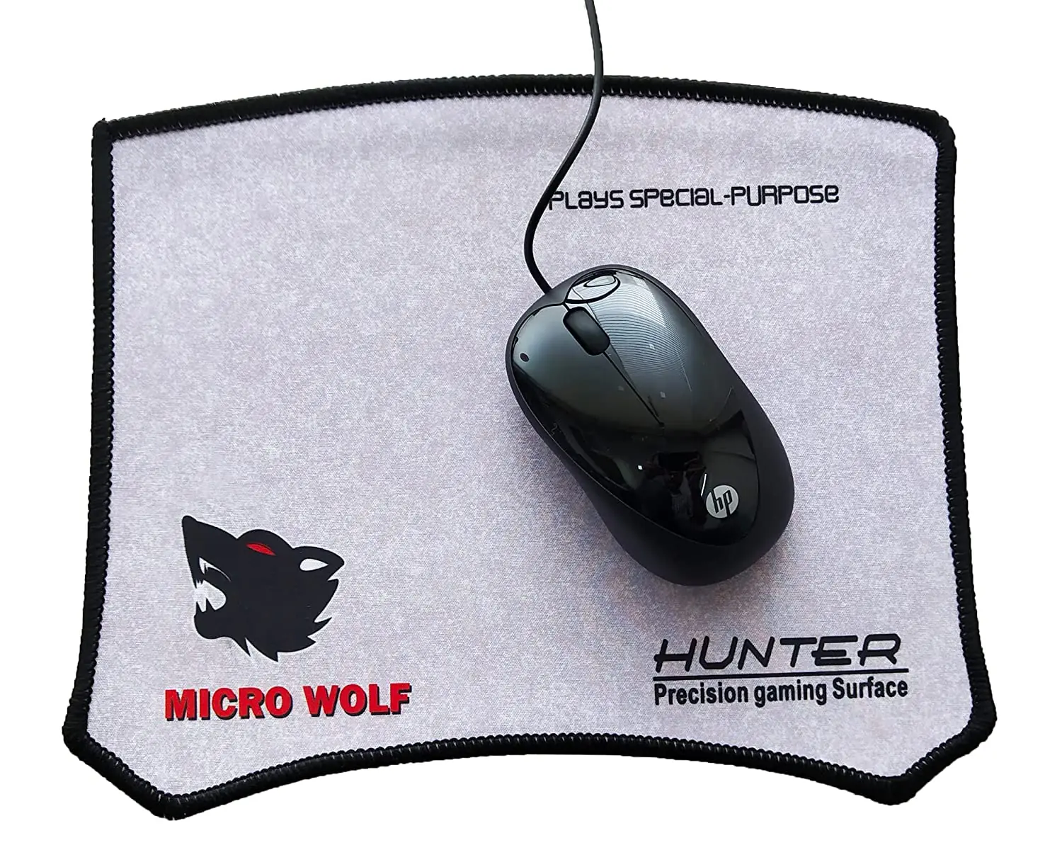 WID-WOLD-PAD Hunter Precision Gaming Surface Micro Wolf Gaming Mouse Pad for Desktops