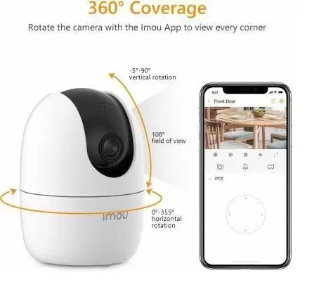 Imou Ranger 2 4 Megapixel Indoor Smart Security Camera / Baby Monitoring Camera / CCTV Camera Two-way Audio Talk Pan & Tilt Human Detection Night Vision