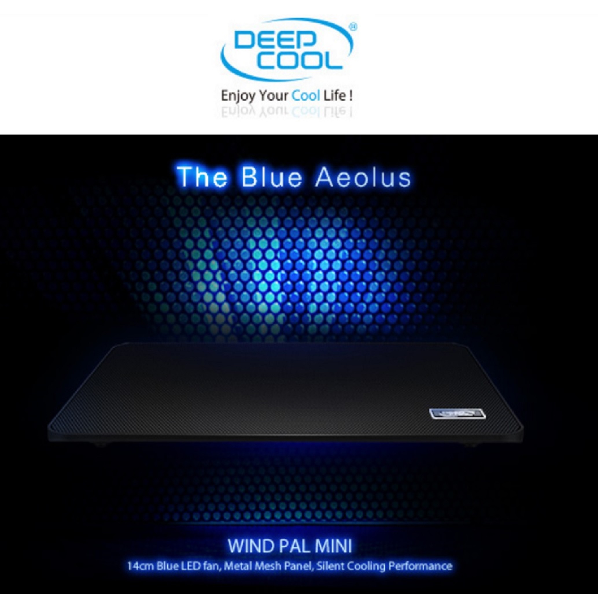 DEEPCOOL Wind PAL Mini Notebook Cooling Pad | 140mm Blue LED Fan