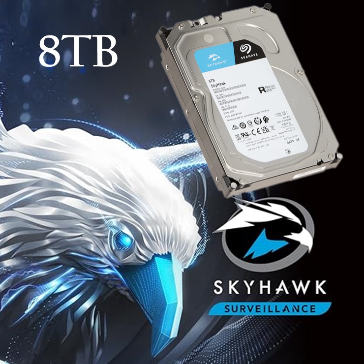 ST8000VX010 HDD INTERNAL SEAGATE SKYHAWK 8TB 3.5" SURVEILANCE Skyhawk 8TB Internal HDD 5400 RPM 256MB Cache Seagate Skyhawk 3.5" ST8000VX010 8TB Internal Hard Disk 5400 RPM 256MB Cache SATA 6.0Gb/s 3.5"  with RV Sensor for Network Surveillance Camera Video Recorder