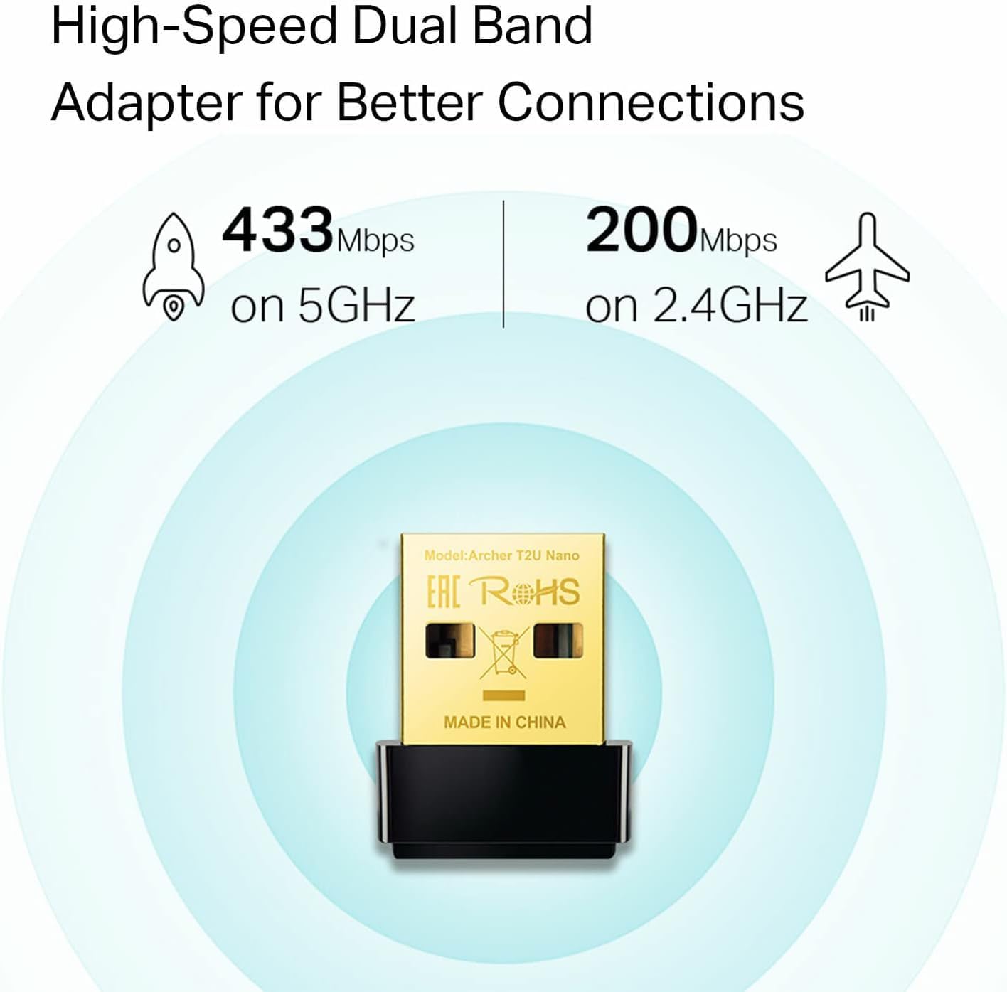 ARCHER-T2U-NANO Archer T2U Nano Mini AC600 USB Wifi Adapter TP-Link Archer T2U Nano Mini - AC600 USB 2.0 Wifi Adapter