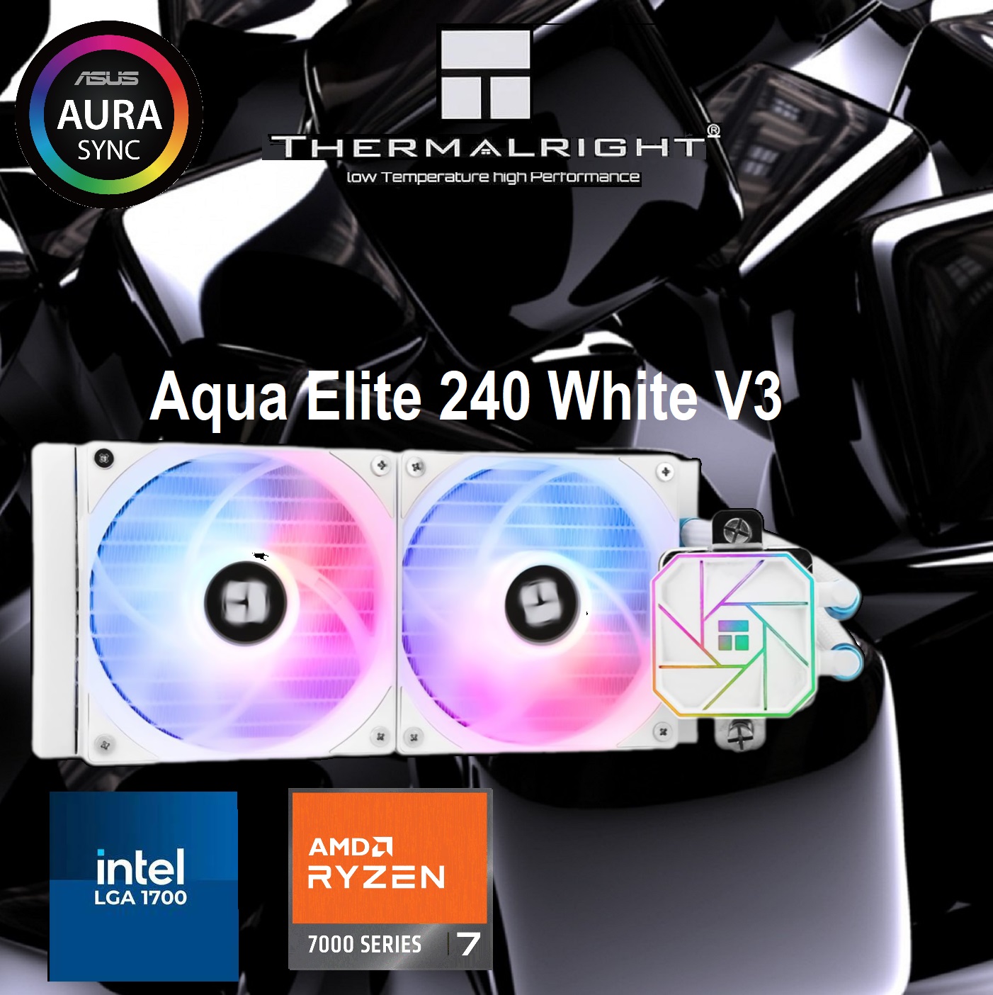 AQUA-ELITE-240-V3-W Aqua Elite 240 White V3 Liquid CPU Cooler Thermalright Aqua Elite 240 White V3 Liquid CPU Cooler