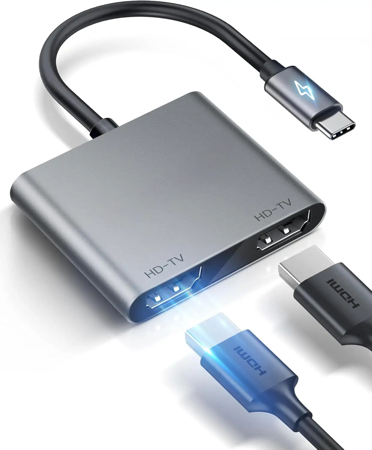 USB C to Dual HDMI Adapter