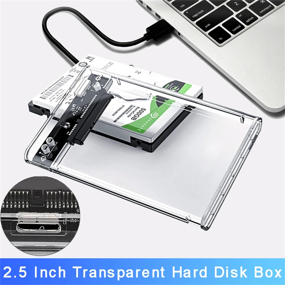 2.5 Inch SATA to USB 3.0 SSD HDD External Hard Drive Enclosure - Support UASP Function