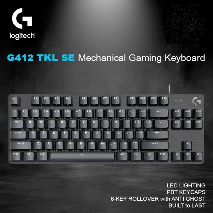 G412 TKL SE Mechanical Gaming Keyboard Logitech G412 TKL SE Mechanical Gaming Keyboard - Compact Backlit Keyboard with Tactile Mechanical Switches