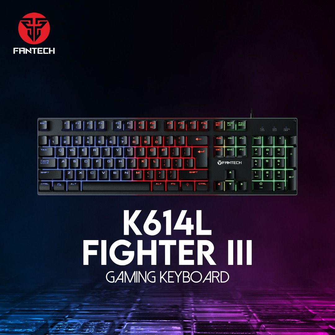 K614L-BK Fantech K614L Fighter III RGB Gaming Keyboard Fantech K614L Fighter III RGB Gaming Keyboard - Wired