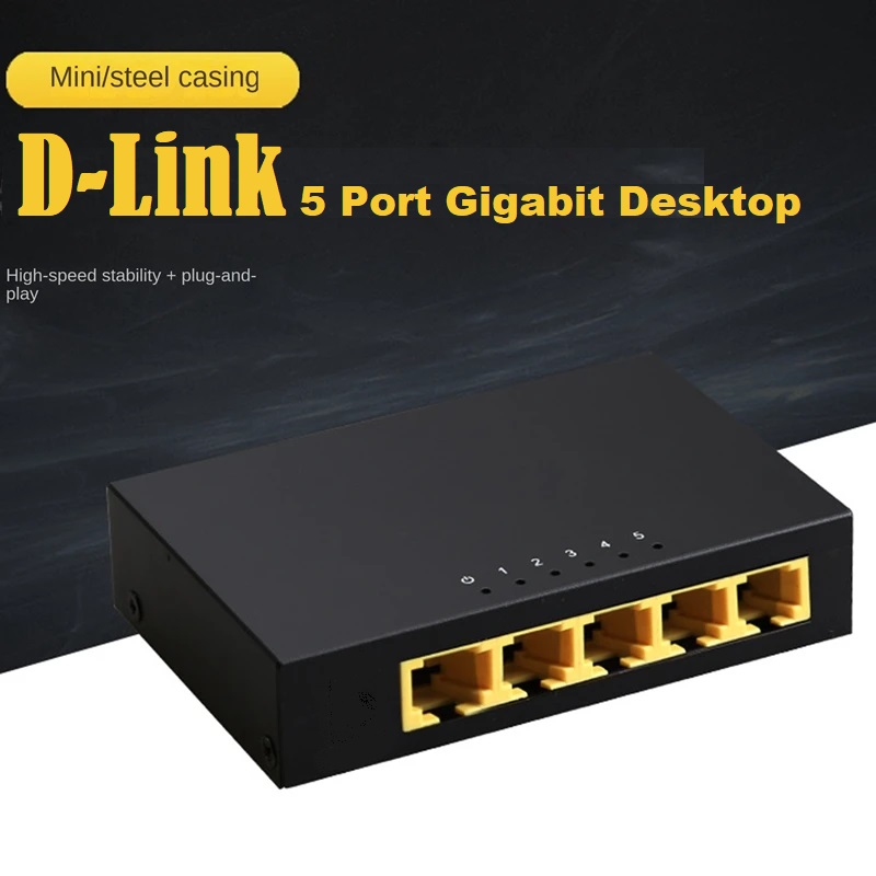 DGS-F105 5 Port Gigabit Unmanaged Metal Switch F105 D-Link Ethernet Switch