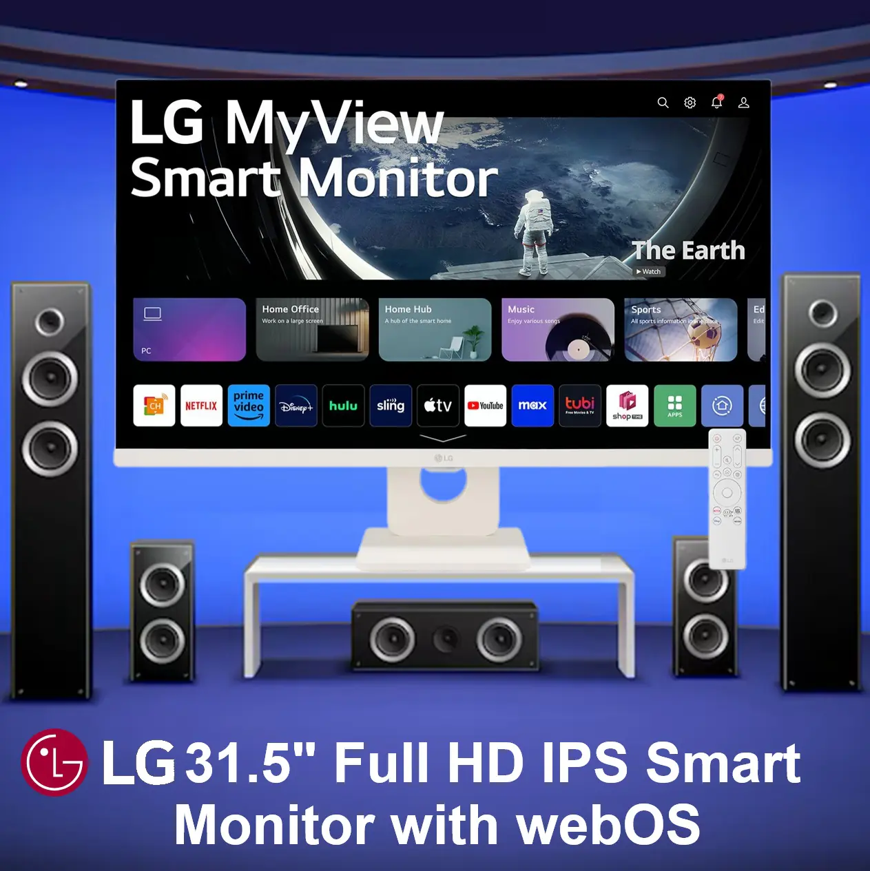 LG-32SR50F-W  LG MyView 32 inch FHD IPS Smart Monitor webOS  LG MyView 32 inch Smart Monitor with Full HD IPS