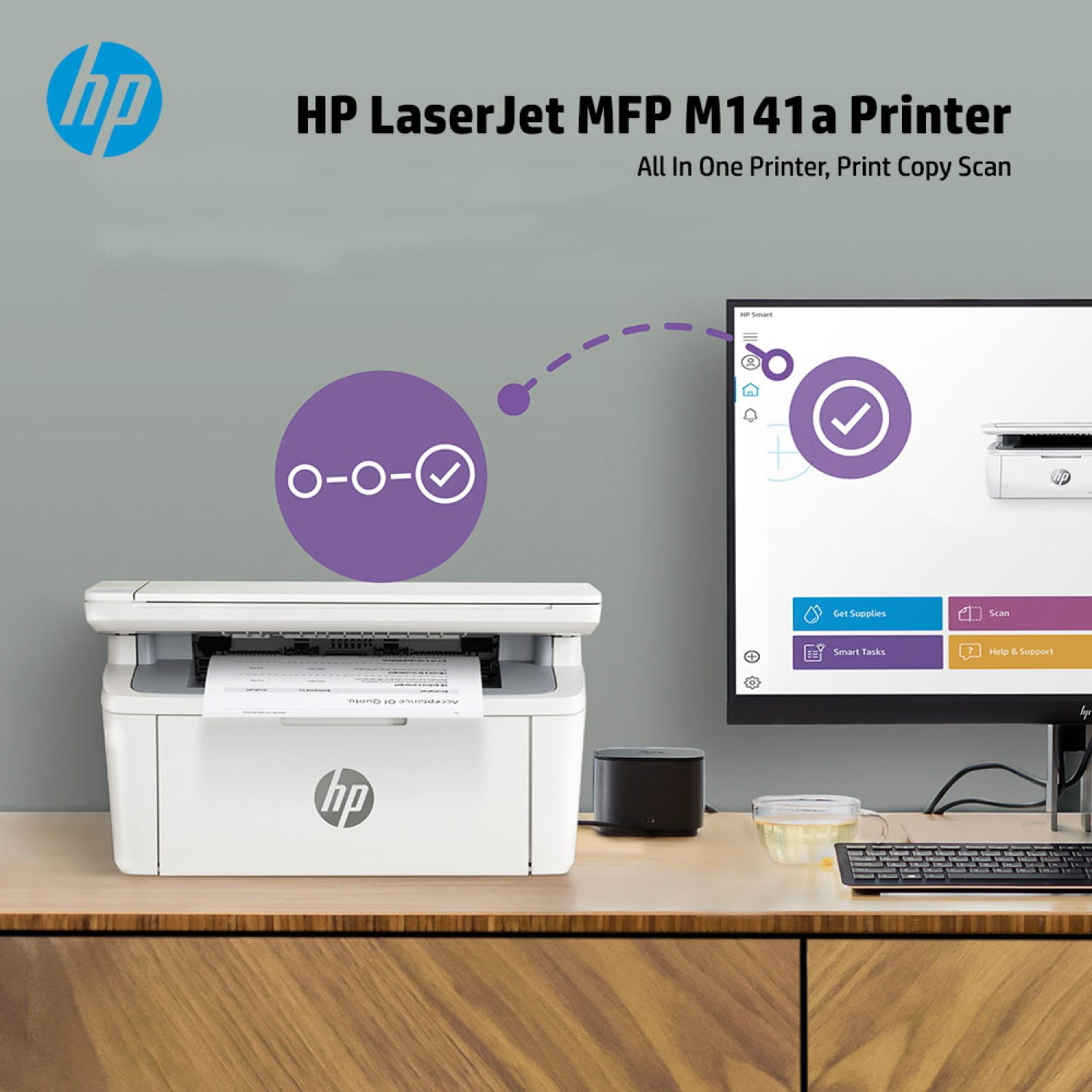 7MD73A HP LaserJet MFP M141a Multifunction HP LaserJet MFP M141a Multifunction All In One Printer