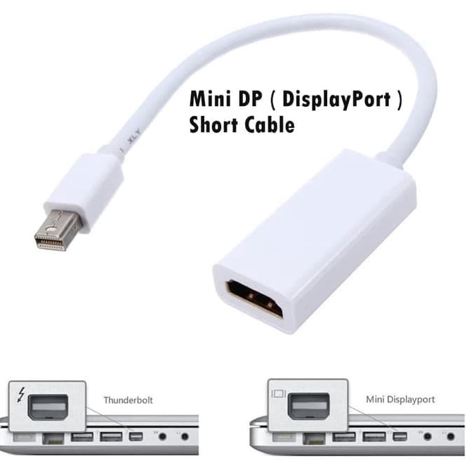 Thunderbolt Mini DisplayPort to HDMI Female Adapter Cable Mini DP / mDP / Display Port Male to HDTV COMPATIBLE WITH TABLETS