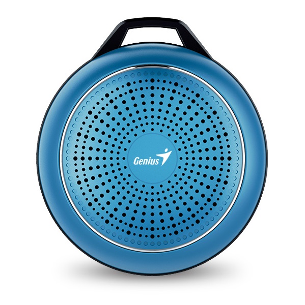 SP-906BT-PLUS Genius SP-906BT Plus Bluetooth 4.1 Speaker & Microphone - Hyper Bass With a built-in amplifier - AUX-in 3.5 mm jack - 10m Wireless operating distance - Carabiner Hook - BLUE 