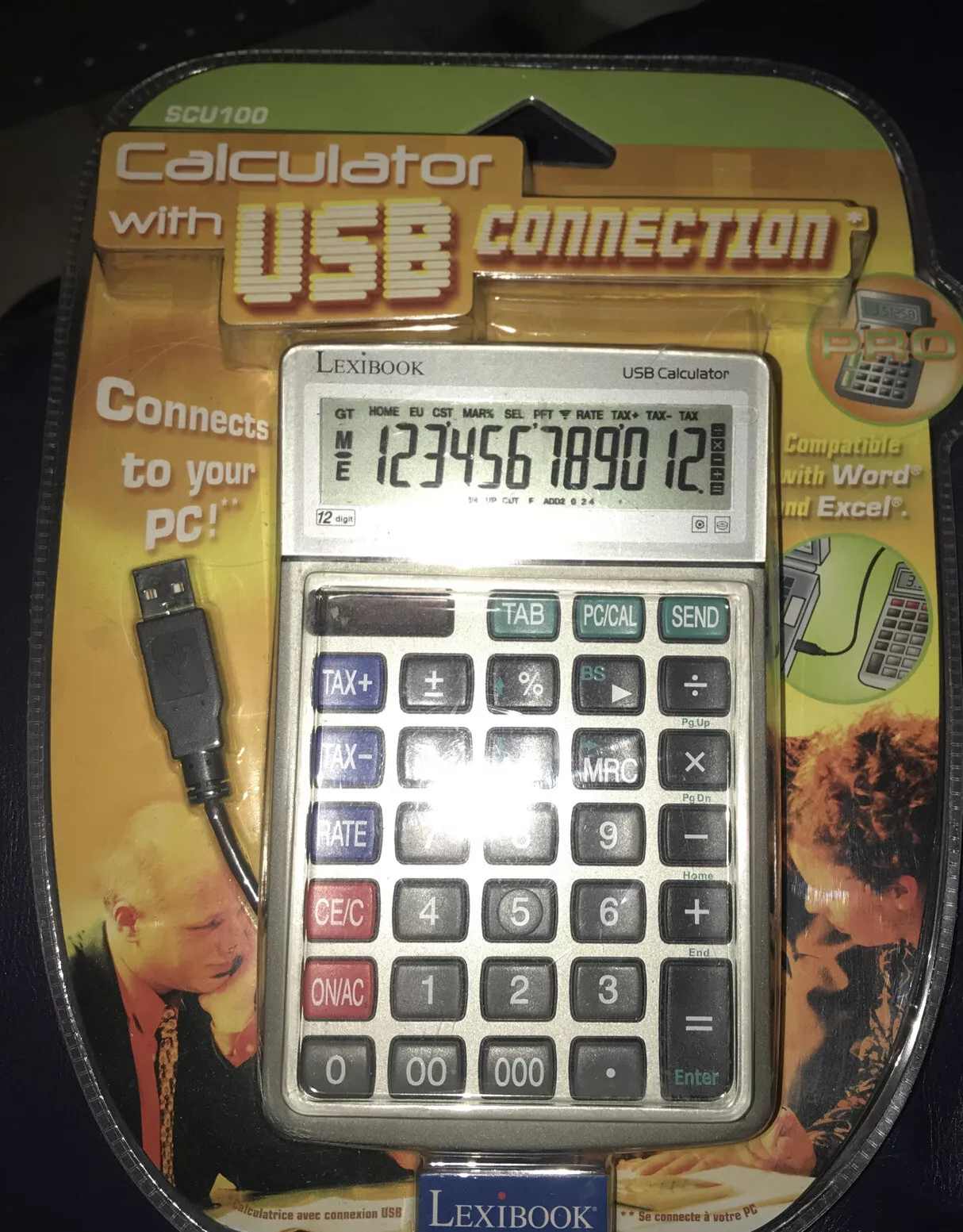 Lexibook Calculator SCU 100 With USB Connection Compatible with EXCEL & WORD