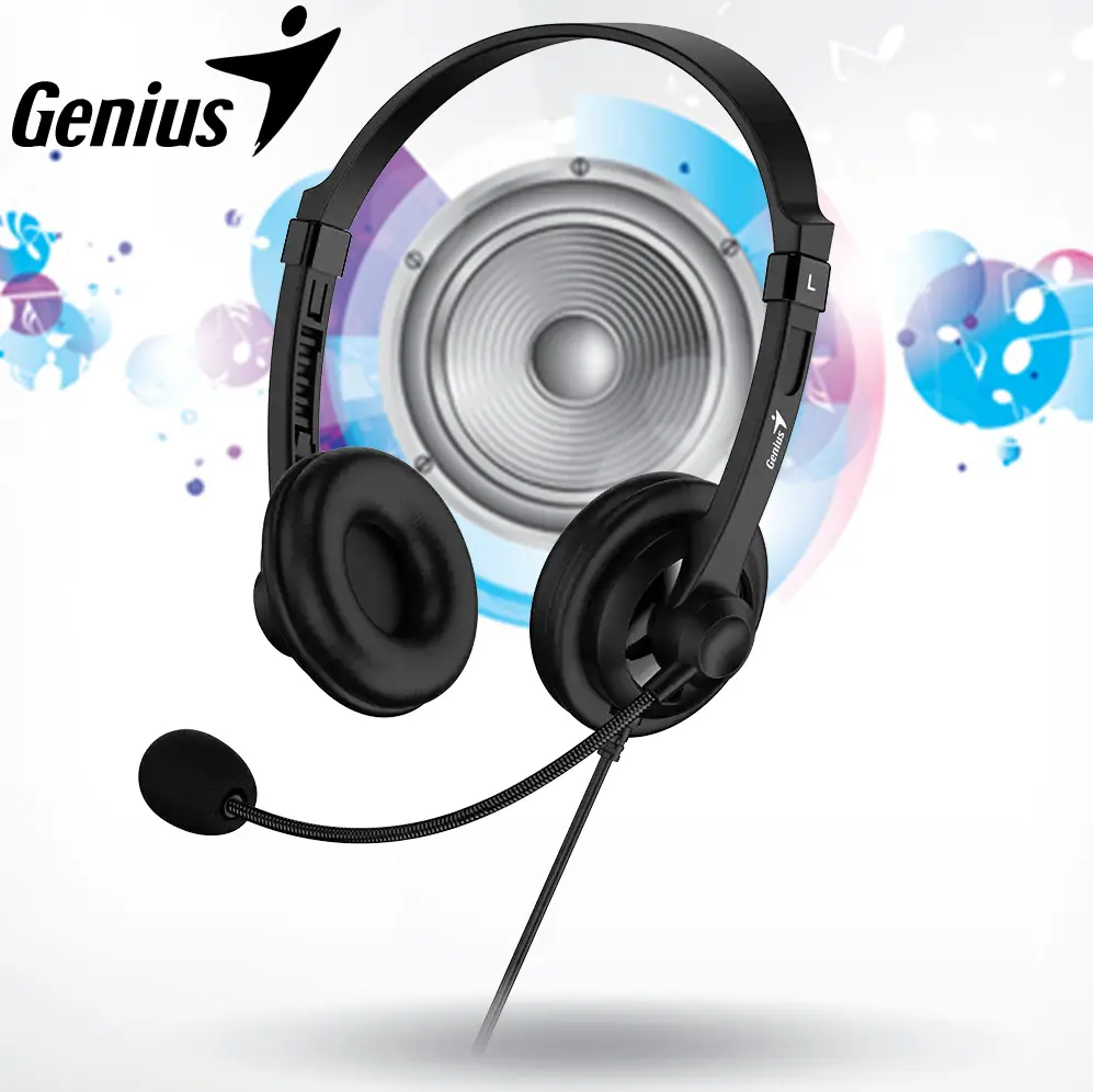 HS-230U HS-230U USB Headset USB A or C Connectivity GENIUS HS-230U USB Headset