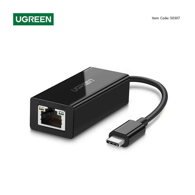 UGREEN-50307 UGREEN USB C to Ethernet RJ45 GIGABIT Adapter UGREEN USB C to Ethernet Adapter