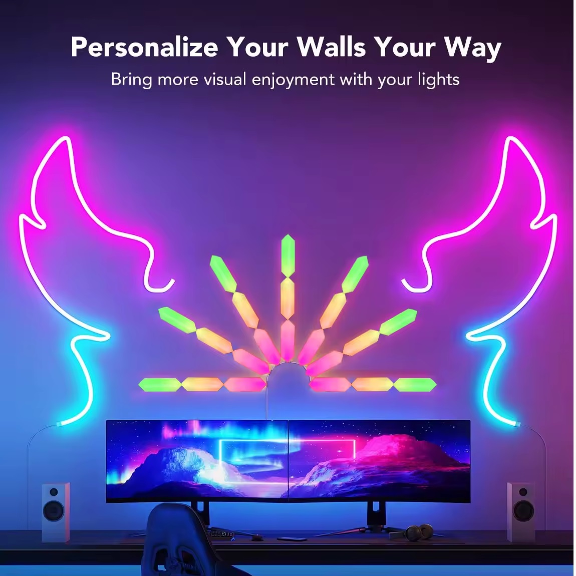 Smart 3D LED RGB Wall Lights