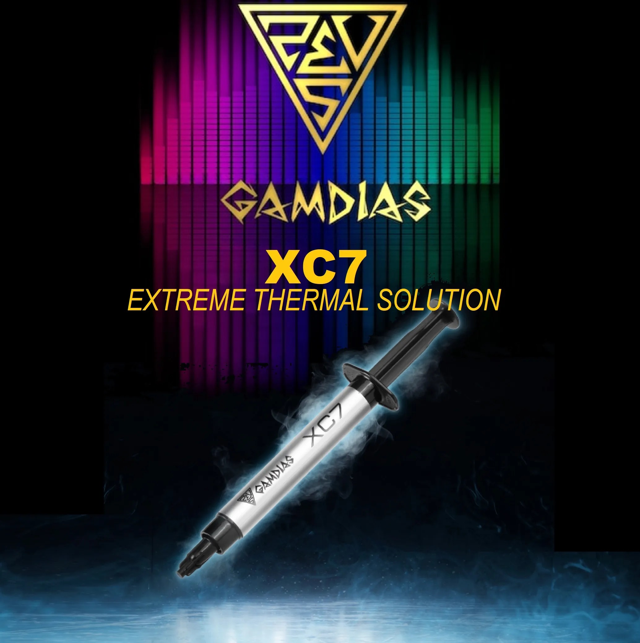 GAMDIASXC7 GAMDIAS XC7 EXTREME THERMAL SOLUTION 4g GAMDIAS XC7 EXTREME THERMAL SOLUTION 4g  - Premium Aluminum Oxide-Based Solution ; -50℃~240℃ Temp Range ; 0.03 Low Impedance ; 3-in-1 Pack Application Kit 